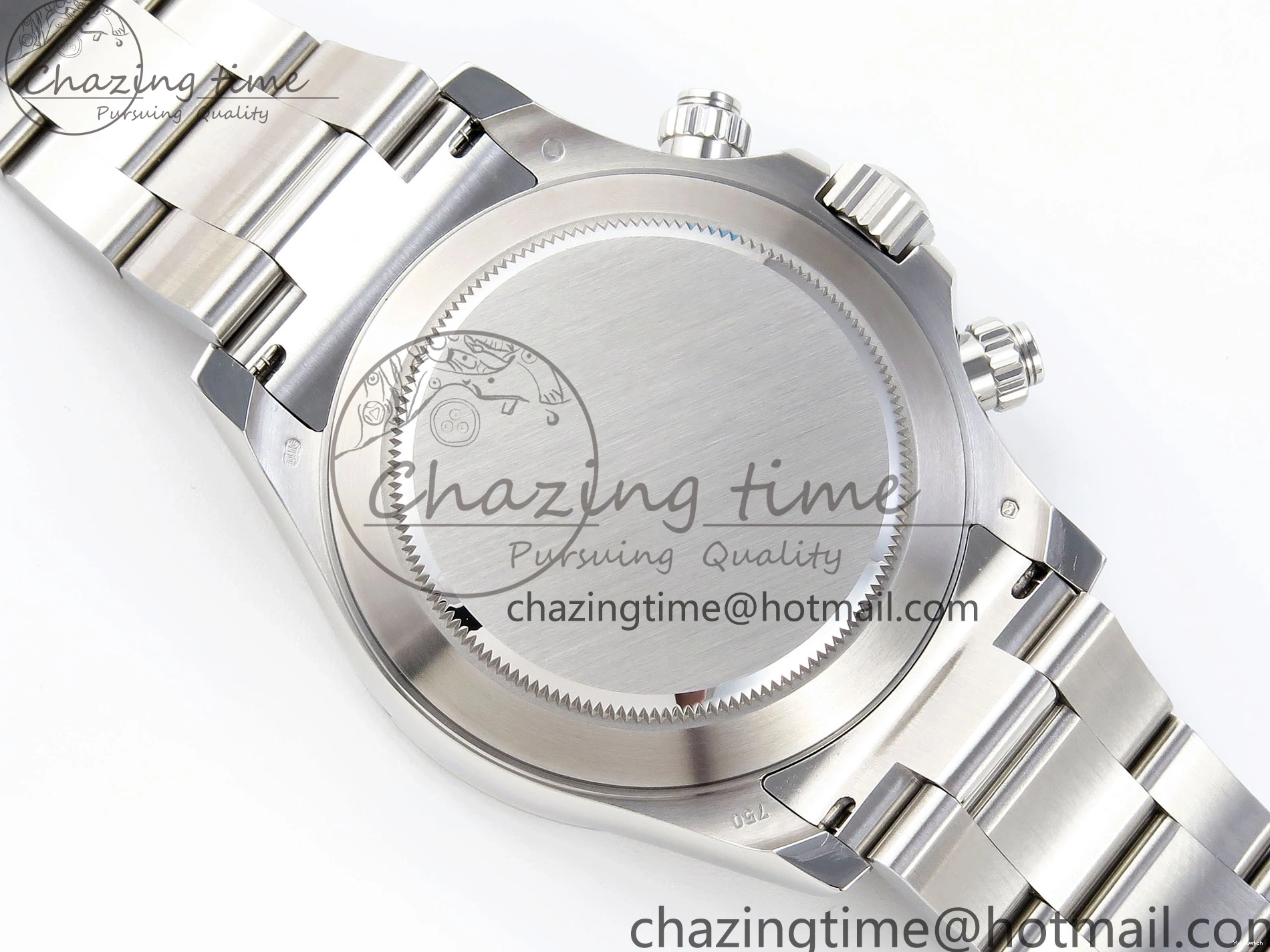 116509 OMF DIAL SS BEST ON A7750 DAYTONA BLUE MOVEMENT) SS STICK BRACELET (SLIM EDITION 1219